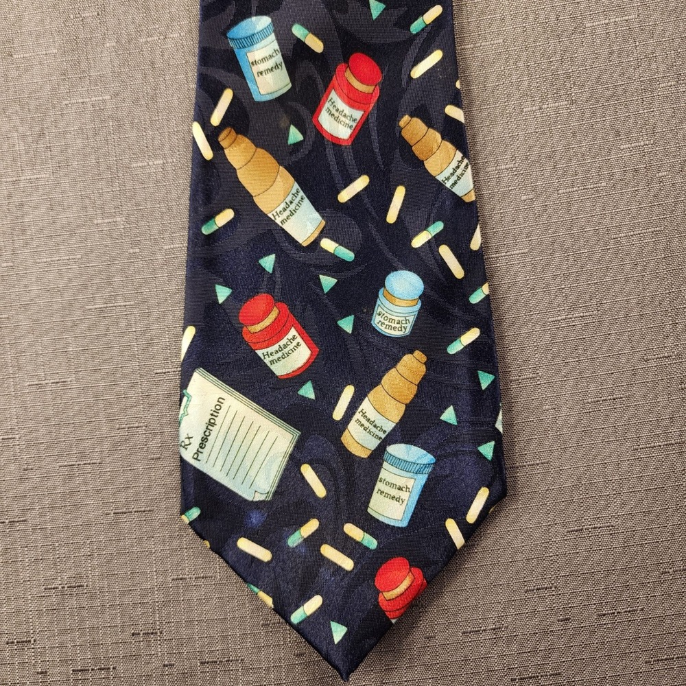 Steven Harris Mens Prescription Pharmacy Pharmacist Doctor Medical Novelty Tie